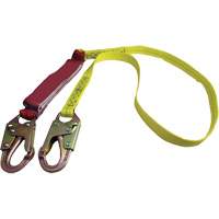External Energy Absorber Lanyard with 3/4" Hook, 6', Snap Hook Center, Snap Hook Leg Ends, Polyester Fastek