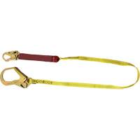 External Energy Absorber Lanyard with 2-1/4" Hook, 6', Snap Hook Center, Snap Hook Leg Ends, Polyester Fastek