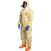 Tychem&reg; 6000 SFR Coverall, Size Small, Khaki Fastek