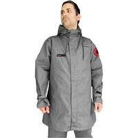 CoreMAX FR 35" Jacket with Attached Hood, Small, Grey Fastek