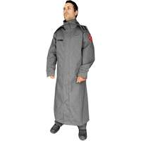 CoreMAX FR 52" Jacket with Attached Hood, Small, Grey Fastek