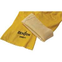 Rough-Finish Chemical-Resistant Gloves, Size 9, 12" L, PVC, Interlock Inner Lining, 47-mil Fastek