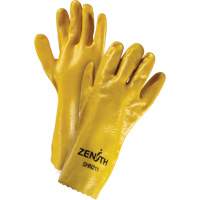 Rough-Finish Chemical-Resistant Gloves, Size 9, 14" L, PVC, Interlock Inner Lining, 47-mil Fastek