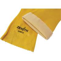 Rough-Finish Chemical-Resistant Gloves, Size 9, 14" L, PVC, Interlock Inner Lining, 47-mil Fastek