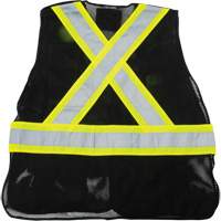 CSA Compliant Surveyor Vest, Black, Medium, Polyester Fastek