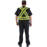 CSA Compliant Surveyor Vest, Black, Medium, Polyester Fastek