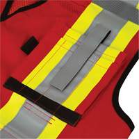 6678 High-Visibility Antimicrobial Mesh-Back Surveyor Vest, Red, Small, Polyester Fastek
