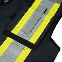 6679 High-Visibility Antimicrobial Mesh-Back Surveyor Vest, Black, Small, Polyester Fastek