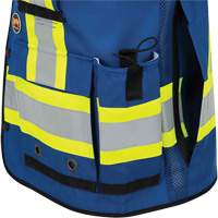 6681 High-Visibility Antimicrobial Mesh-Back Surveyor Vest, Royal Blue, Small, Polyester Fastek