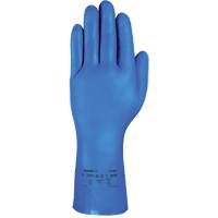Gants r&eacute;sistants aux produits chimiques bleus pour usage moyen AlphaTec 37-501, Taille 7, 13" lo, Nitrile, 16,5-mil Fastek