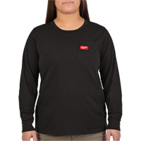 GRIDIRON Long Sleeve Pocket T-Shirt, Women's, X-Small, Black Fastek