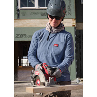 GRIDIRON Long Sleeve Pocket T-Shirt, Women's, X-Small, Blue Fastek