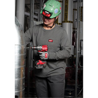 GRIDIRON Long Sleeve Pocket T-Shirt, Women's, X-Small, Blue Fastek