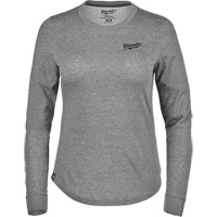 FREEFLEX Long-Sleeve Hybrid T-Shirt, Women's, X-Small, Grey Fastek
