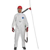 Harness-Compatible Disposable Coverall, Small, White, Tyvek&reg; 500 Fastek
