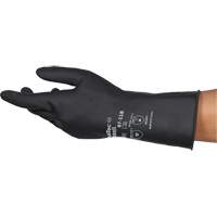 Gants r&eacute;sistants aux produits chimiques AlphaTec 87-118, Taille Petit/7, 12,6" lo, Latex de caoutchouc, Doublure en Coton, 31-mil Fastek