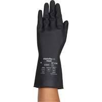Gants r&eacute;sistants aux produits chimiques AlphaTec 87-118, Taille Petit/7, 12,6" lo, Latex de caoutchouc, Doublure en Coton, 31-mil Fastek