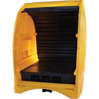 Palette contre les d&eacute;versements &agrave; couvercle dur pour 4 barils, 68,11" lo x 61,61" la x 83,07" h, Capacit&eacute; de charge 1433 lb Fastek