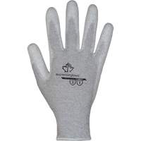 Gants blancs KnitActiv dissipatifs &eacute;lectrostatiques et peu pelucheux, 5, R&ecirc;vetement Polyur&eacute;thane, Calibre 13, Enveloppe en Nylon/Coton Fastek