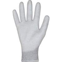 Gants blancs KnitActiv dissipatifs &eacute;lectrostatiques et peu pelucheux, 5, R&ecirc;vetement Polyur&eacute;thane, Calibre 13, Enveloppe en Nylon/Coton Fastek