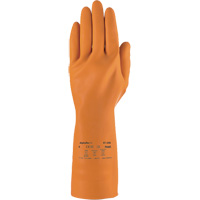 Gants robustes r&eacute;sistants aux produits chimiques AlphaTec 87-208, Taille 7, 12,8" lo, Latex de caoutchouc, Doublure en Coton/Ouat&eacute;e, 29,5 mils Fastek