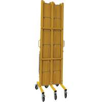 Barri&egrave;re extensible, 84" h x 20' lo, Jaune Fastek