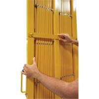 Barri&egrave;re extensible, 84" h x 20' lo, Jaune Fastek