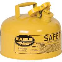 Safety Can for Diesel, Type I, Galvanized Steel, 2 US gal., Yellow, FM Approved/UL/ULC Listed Fastek