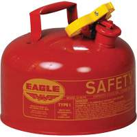 Safety Can for Flammables, Type I, Galvanized Steel, 2.5 US gal., Red, FM Approved/UL/ULC Listed Fastek