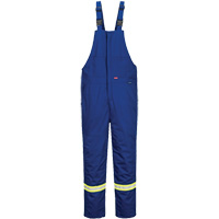 Bizflame&reg; 88/12 Insulated Bib Pants, Cotton/Nylon, Small, Blue Fastek