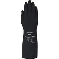 Gants d,usage moyen r&eacute;sistants aux produits chimiques AlphaTec 38001PP, Taille 7, 14" lo, Caoutchouc butyle, 14 mils Fastek