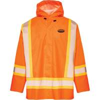 R804 Hurricane Rain Jacket, Small, High Visibility Orange Fastek