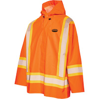 R804 Hurricane Rain Jacket, Small, High Visibility Orange Fastek
