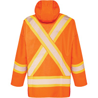 R804 Hurricane Rain Jacket, Small, High Visibility Orange Fastek