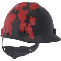 Specialty V-Gard&reg; Hard Hat, Ratchet Suspension, Black/Red Fastek