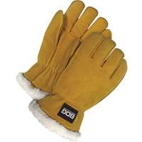 Driver's Gloves, Medium, Split Deerskin Palm, Sherpa Inner Lining Fastek