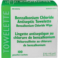Serviette au chlorure de benzalkonium BZK, Serviette, Antiseptique Fastek