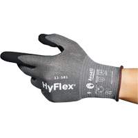 HyFlex&reg; 11-581 Ultra-Lightweight Industrial Gloves, Size 6, 21 Gauge, Nitrile Coated, Nylon/HPPE/Tungsten/Spandex Shell, ASTM ANSI Level A6 Fastek