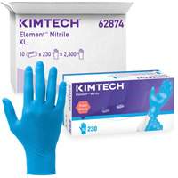 Gants d'examen Kimtech Element, T-petit, Nitrile, 3,2 mils, Sans poudre, Bleu, Classe 2 Fastek