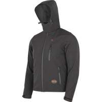 Heated Soft-Shell Jacket, Men's, Small, Black Fastek