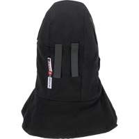 Pioneer 765A Flame-Resistant Quilted Hard Hat Liner with Long Neck & Detachable Mouthpiece, Black/Grey, Cotton/FR-Tech&reg;/Modacrylic/Nylon Fastek