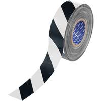 Ruban de marquage pour plancher ToughStripe Max, 2" x 100', Polyester, Noir et blanc Fastek