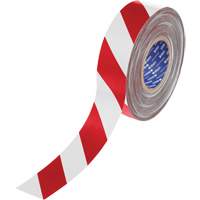 Ruban de marquage pour plancher ToughStripe Max, 2" x 100', Polyester, Rouge et blanc Fastek