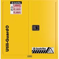 Utili-Guard+ Flammable Safety Cabinet, 30 gal., 1 Door, 43" W x 44" H x 22" D Fastek