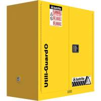 Utili-Guard+ Flammable Safety Cabinet, 30 gal., 1 Door, 43" W x 44" H x 22" D Fastek