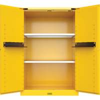 Utili-Guard+ Flammable Safety Cabinet, 45 gal., 2 Door, 43" W x 65" H x 22" D Fastek