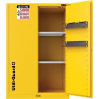 Utili-Guard+ Flammable Safety Cabinet, 45 gal., 2 Door, 43" W x 65" H x 22" D Fastek