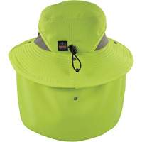 Chill-Its 8934 Ranger Hat with Neck Shade, Small/Medium, Hi-Vis Lime Fastek
