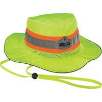 GloWear 8935 Ranger Sun Hat, Small/Medium, High Visibility Lime-Yellow, Polyester Fastek
