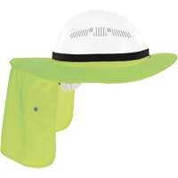 Chill-Its 6661 Universal Hard Hat Brim with Neck Shade, Hi-Vis Lime Fastek